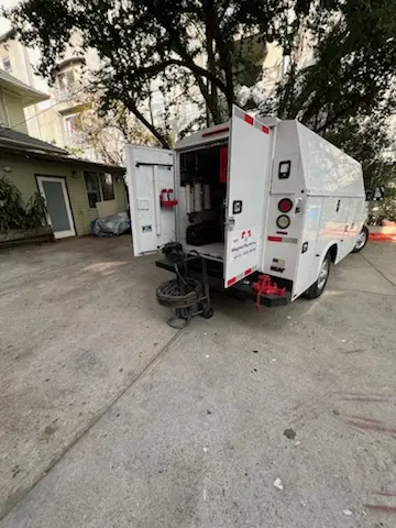 Magnet Plumbing service vehicle on-site for Water Heater Repair in Jacksonville